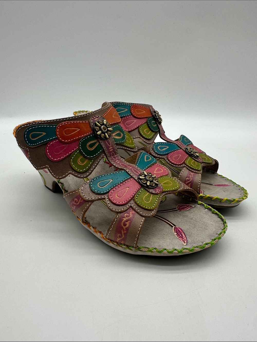 Elite by Corkys Nectar Artsy Boho Multicolor Leather Sandals